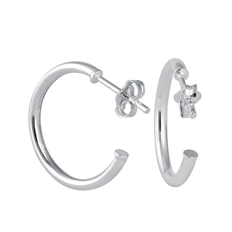 Sterling Silver 19mm x 2mm Hoop Earrings