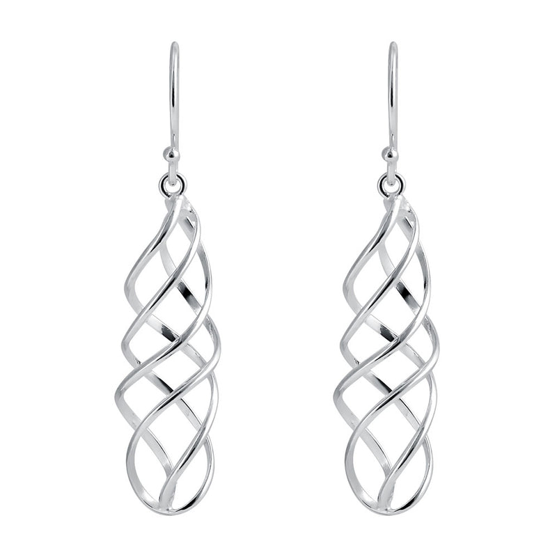 Sterling Silver Intertwined Earrings