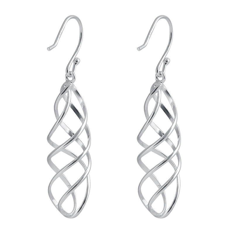 Sterling Silver Intertwined Earrings