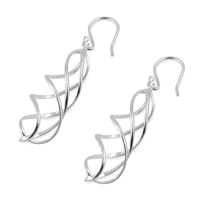 Sterling Silver Intertwined Earrings