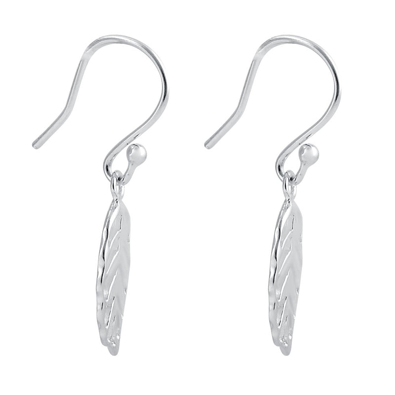 Sterling Silver Leaf Dangle Earrings