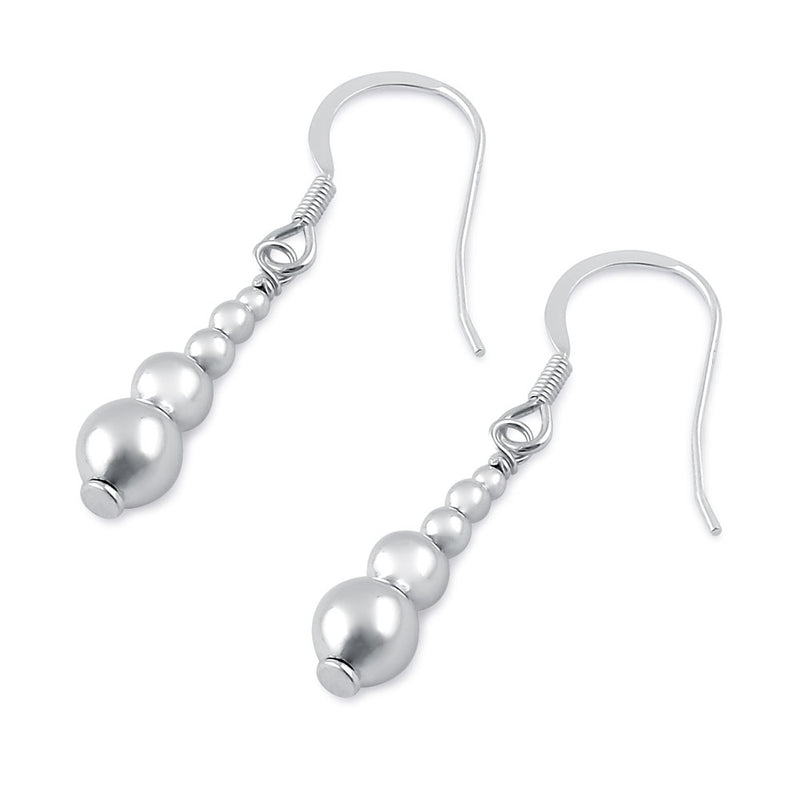 Sterling Silver Bead Tier Earrings