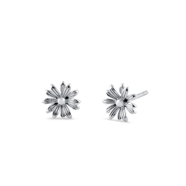 Sterling Silver Daisy Earrings