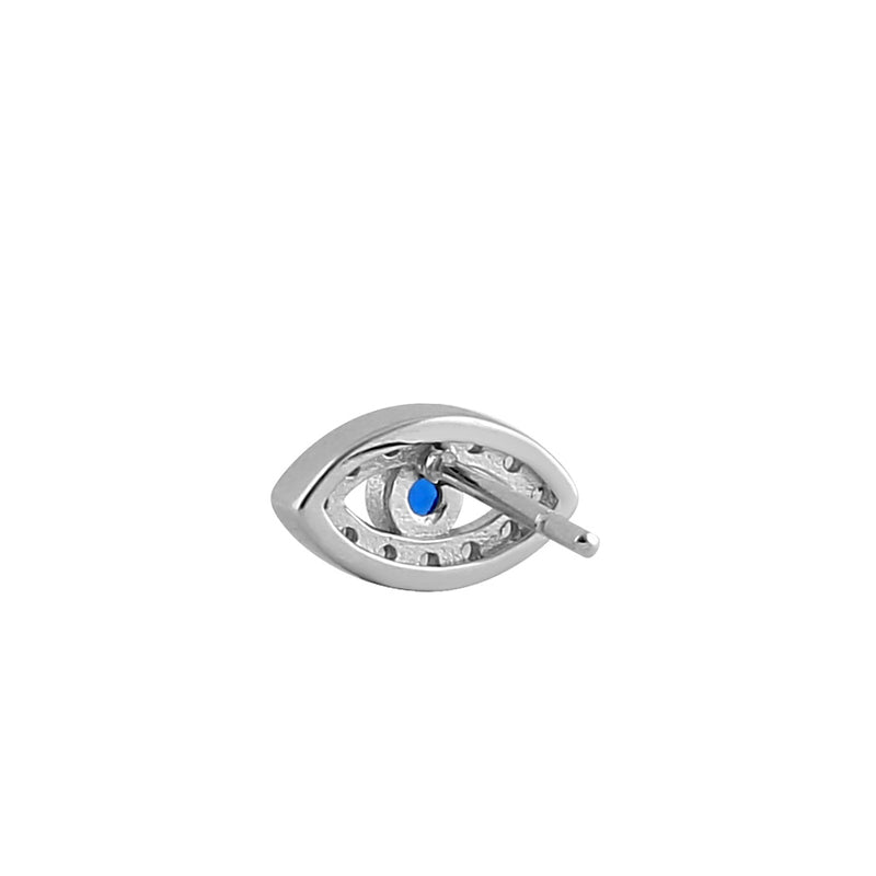 Sterling Silver Evil Eye CZ Earrings