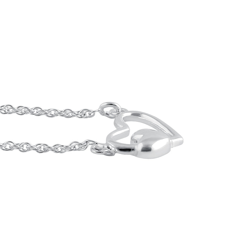 Sterling Silver Mother's Heart Necklace
