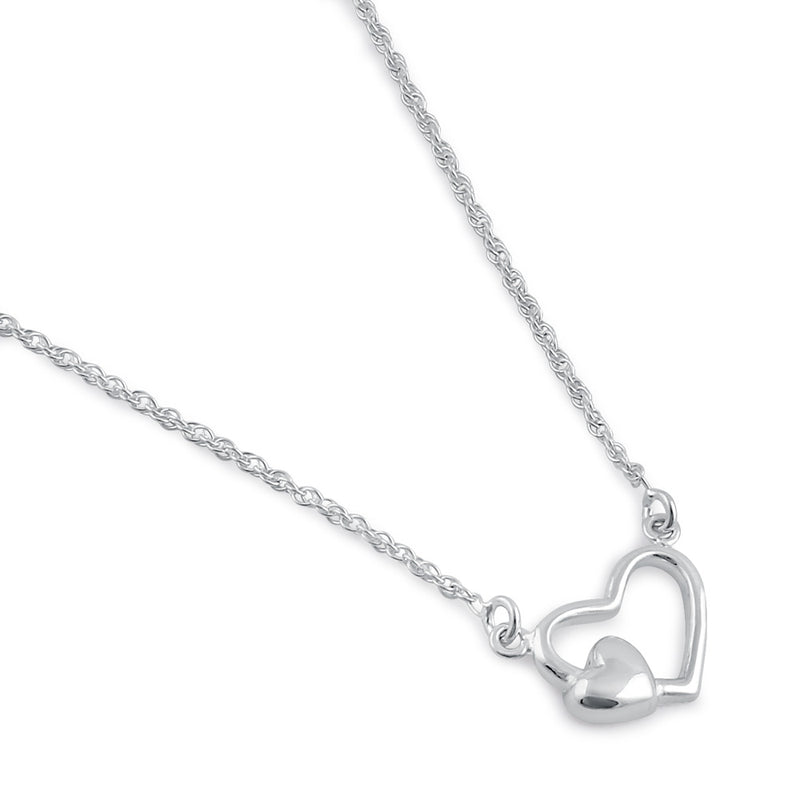 Sterling Silver Mother's Heart Necklace