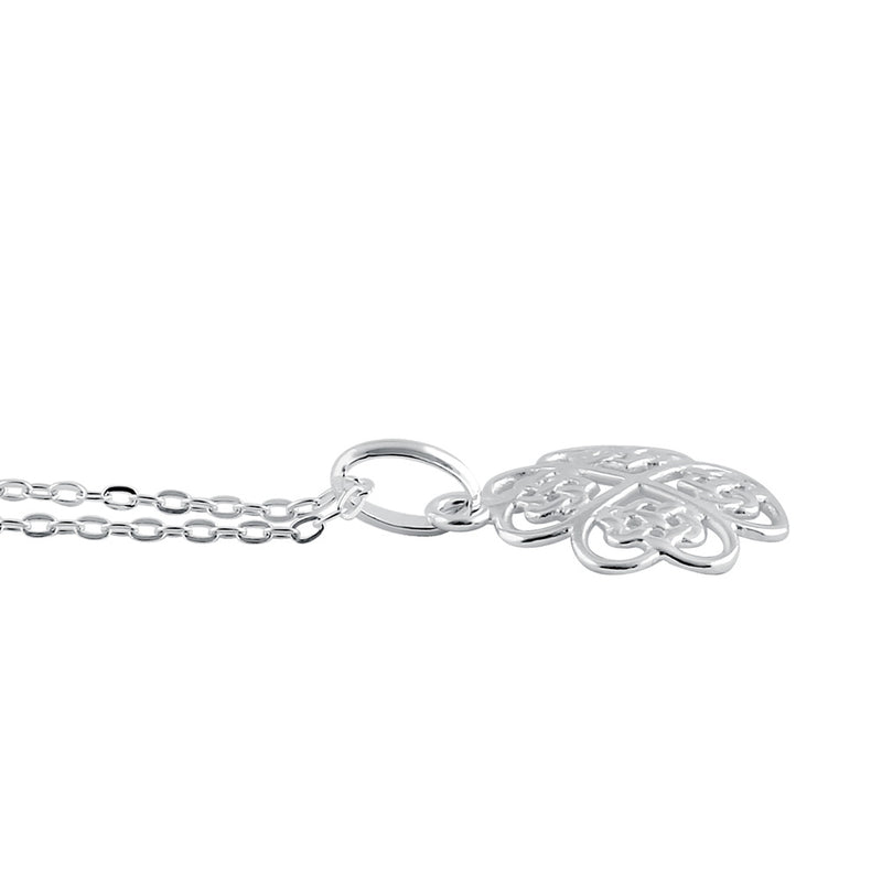 Sterling Silver Celtic Flower Necklace