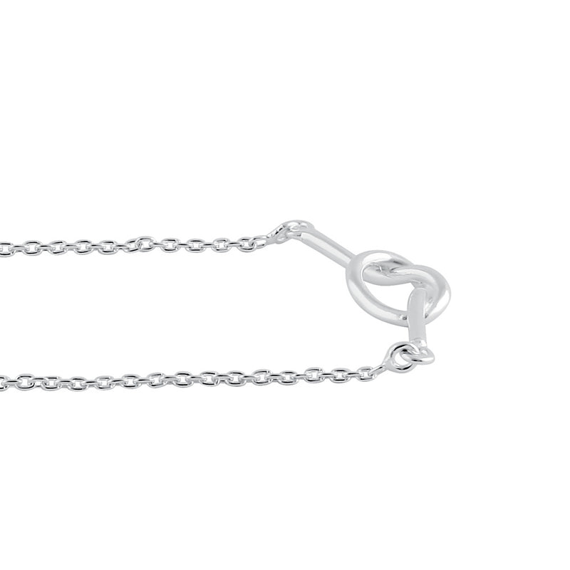 Sterling Silver Trendy Knot Necklace