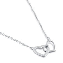 Sterling Silver Linked Hearts Necklace