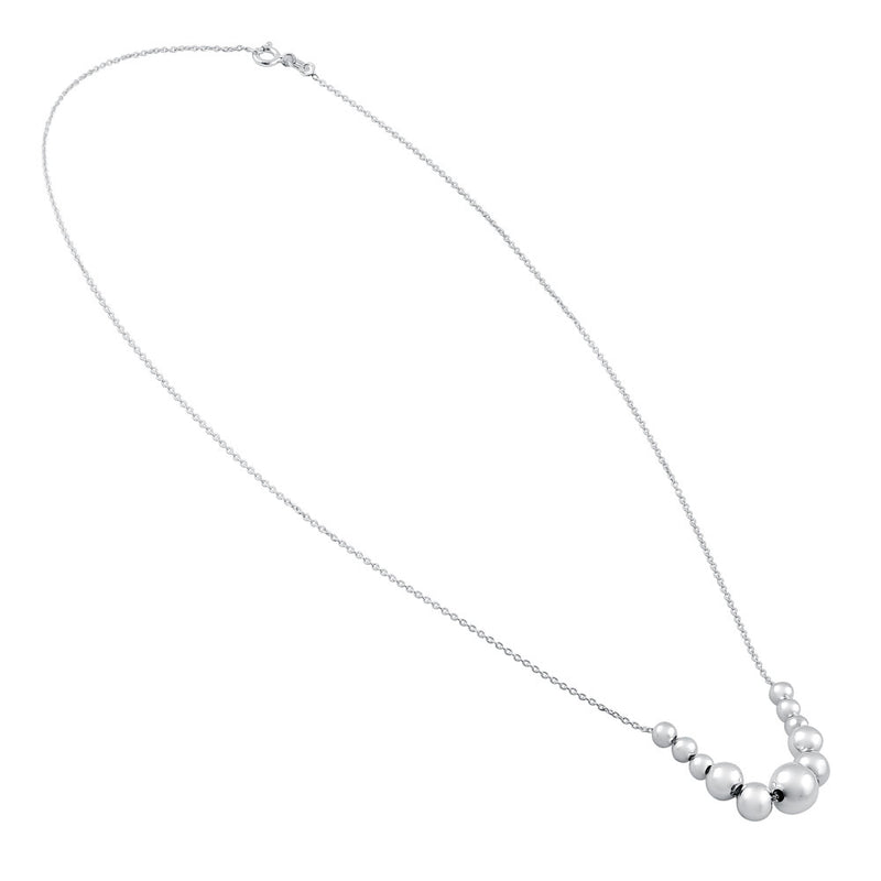 Sterling Silver Tier Bead Necklace