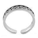 Sterling Silver Celtic S Adjustable Toe Ring