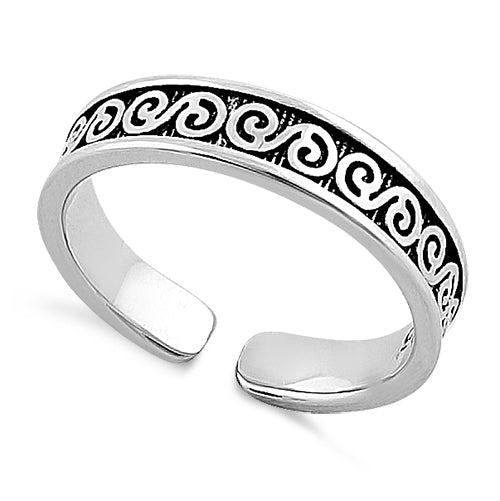 Sterling Silver Celtic S Adjustable Toe Ring