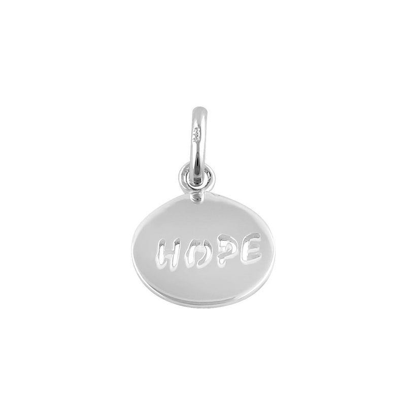 Sterling Silver Round Hope Pendant