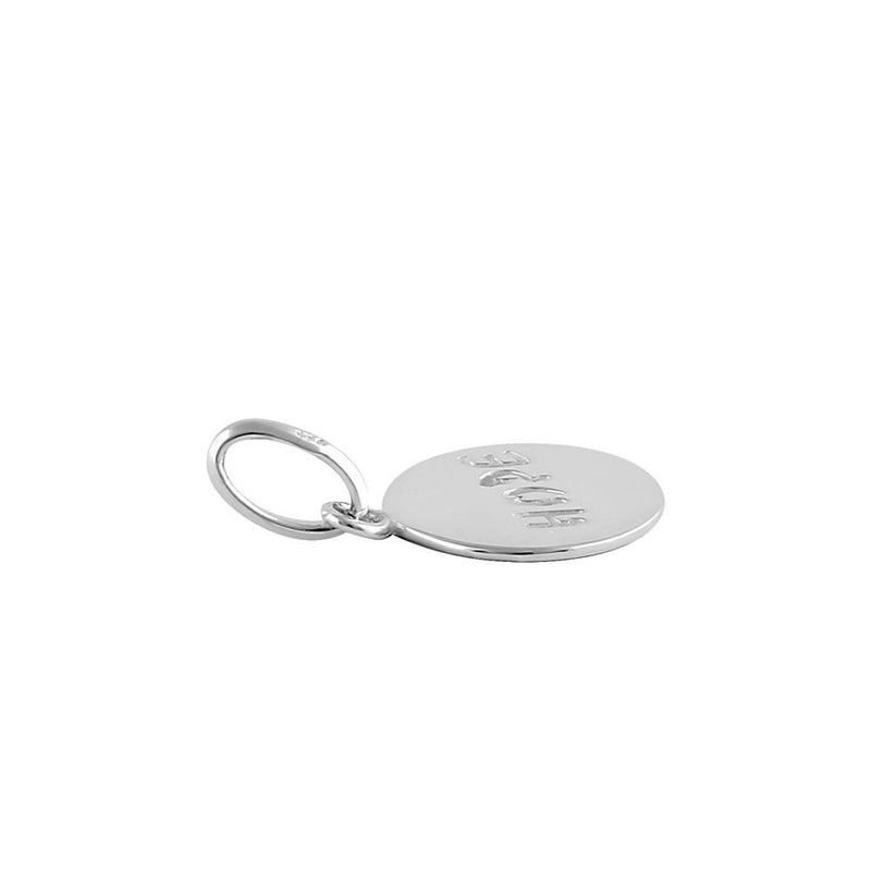 Sterling Silver Round Hope Pendant