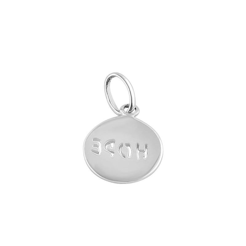 Sterling Silver Round Hope Pendant