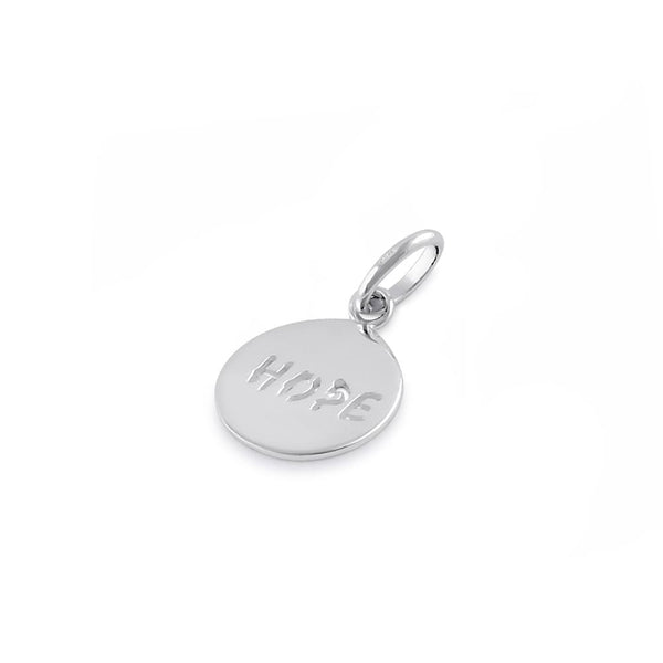 Sterling Silver Round Hope Pendant