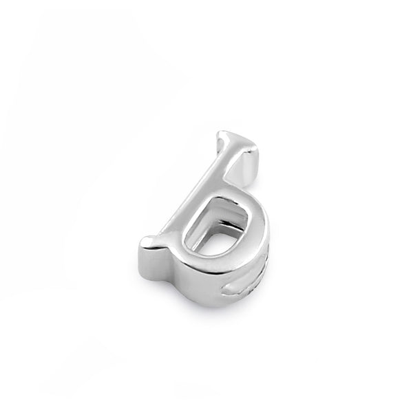 Sterling Silver Lowercase  "b" Pendant