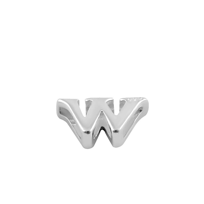 Sterling Silver Lowercase  "w" Pendant