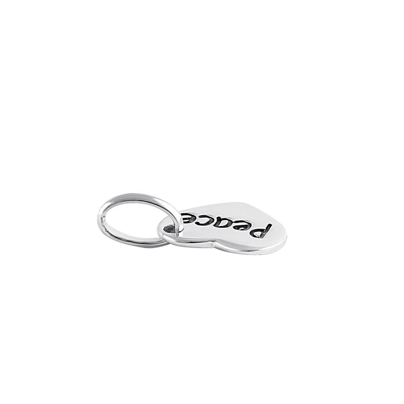 Sterling Silver Peace Heart Pendant