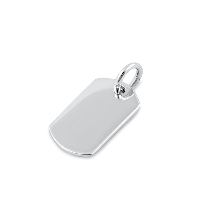 Sterling Silver Dog Tag Pendant