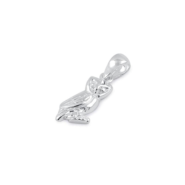 Sterling Silver Small Owl Pendant