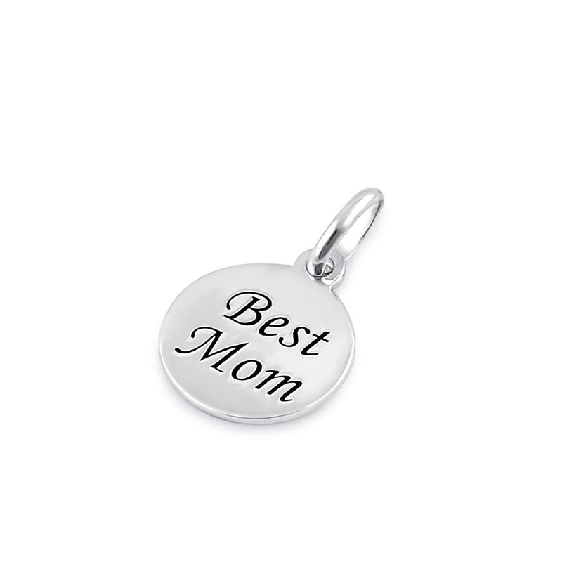 Sterling Silver Best Mom Pendant