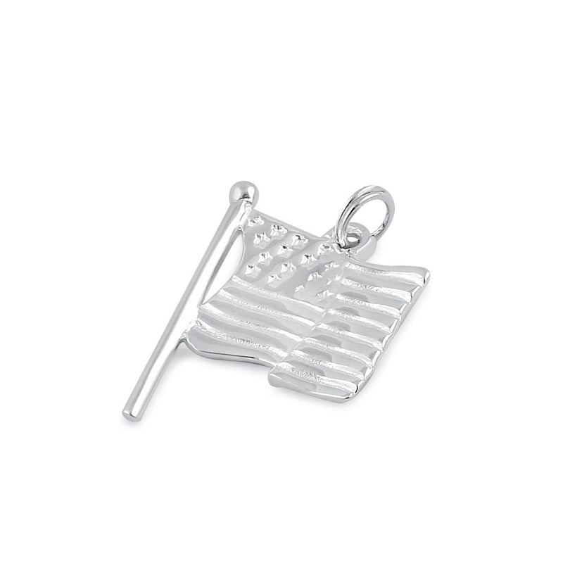 Sterling Silver US Navy Flag Pendant
