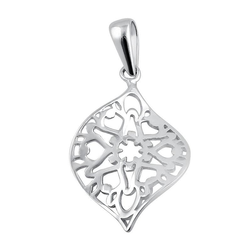 Sterling Silver Leaf Star Pendant