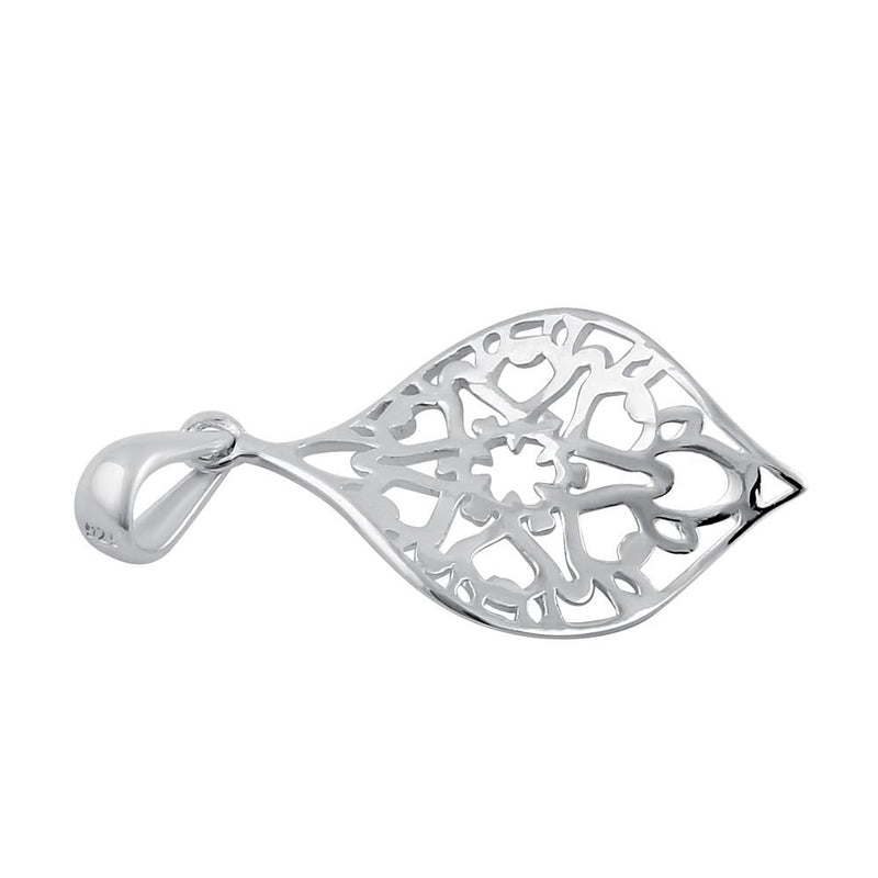 Sterling Silver Leaf Star Pendant