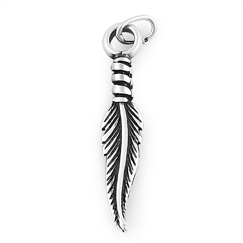 Sterling Silver Feather Pendant