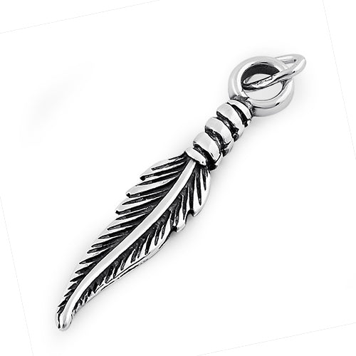 Sterling Silver Feather Pendant