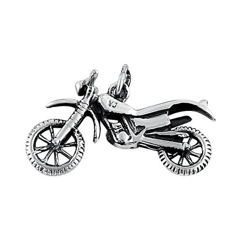 Sterling Silver Motorcycle Pendant