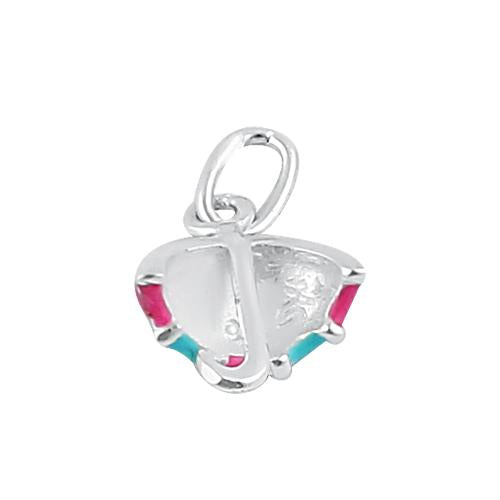 Sterling Silver Multi Color Enamel Umbrella Pendant