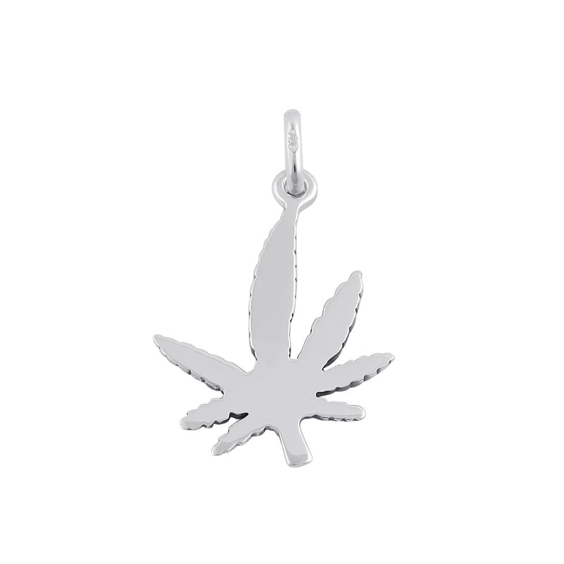 Sterling Silver Marijuana Leaf Pendant