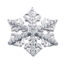Sterling Silver Winter Snowflake Clear CZ Pendant