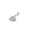 Sterling Silver Clear CZ Plumeria Pendant