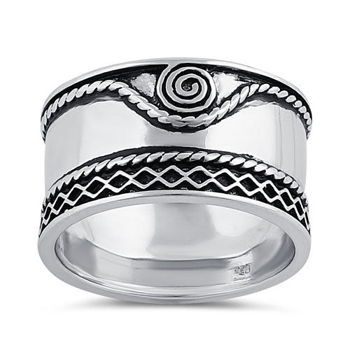 Sterling Silver Bali Swirl Ring