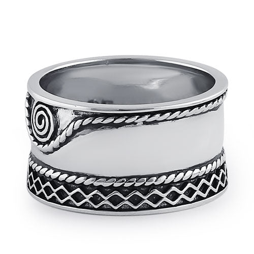 Sterling Silver Bali Swirl Ring