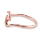 Sterling Silver Rose Gold Plated Ocean Wave Ring