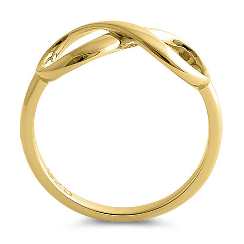 Sterling Silver Yellow Gold Plated Infinity Ring