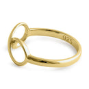 Sterling Silver Yellow Gold Plated Infinity Ring