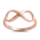 Sterling Silver Rose Gold Plated Infinity Ring