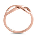 Sterling Silver Rose Gold Plated Infinity Ring