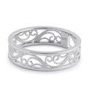 Sterling Silver Rope Filigree Band Ring