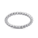 Sterling Silver Stackable Rope Ring