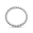 Sterling Silver Stackable Rope Ring