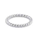 Sterling Silver Stackable Rope Ring