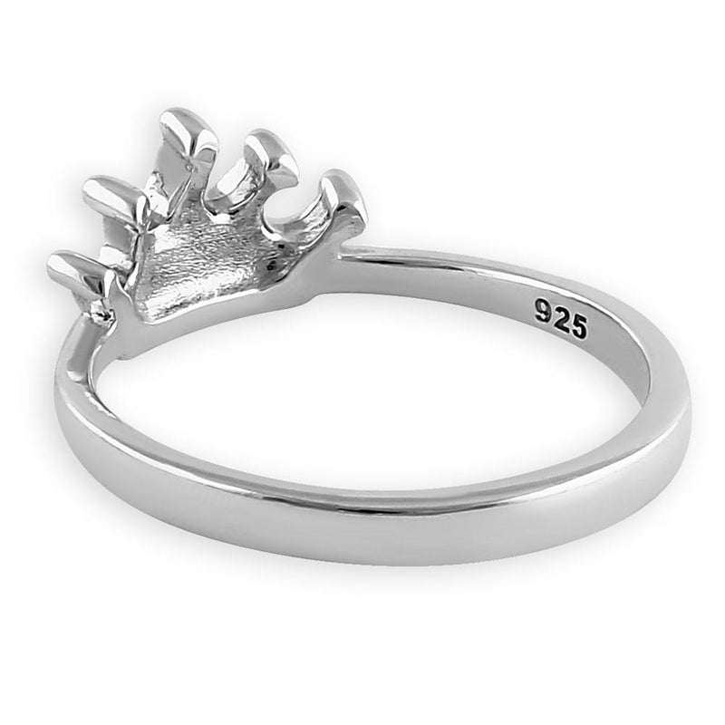 Sterling Silver Mini Crown Marcasite Ring