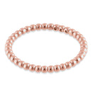 Sterling Silver Rose Gold Plated 1.5mm Stackable Bead Ring