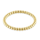 Sterling Silver Yellow Gold Plated 1.5mm Stackable Bead Ring